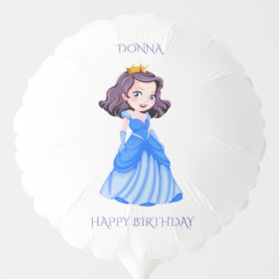 Princess birthday ballons with personalized name. balloon