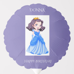 Princess birthday ballons with personalized name. balloon