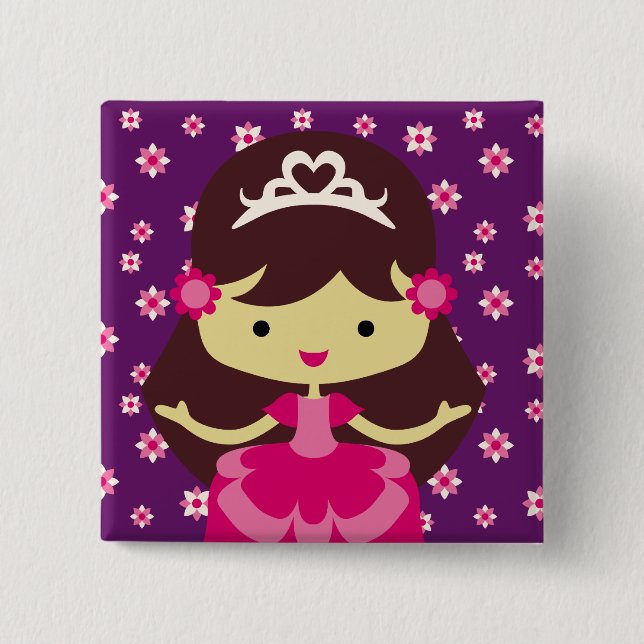 Princess Birthday Button (Front)