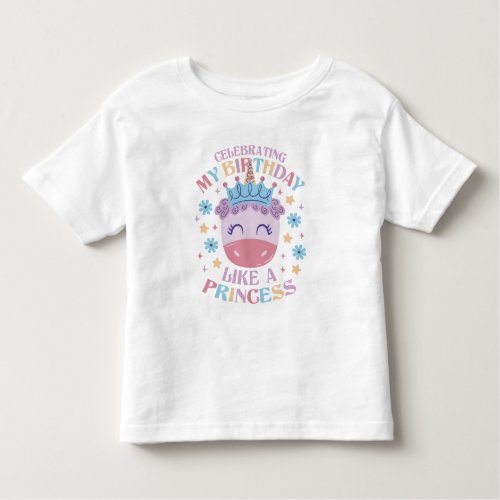 Princess birthday celebration design toddler t_shirt