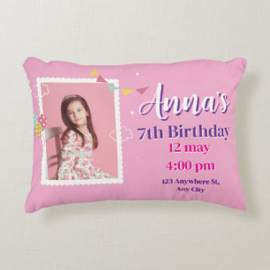 Princess birthday Foam Board Accent Pillow
