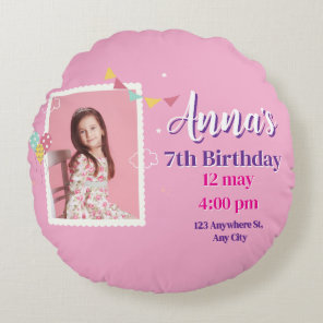 Princess birthday Foam Board Round Pillow