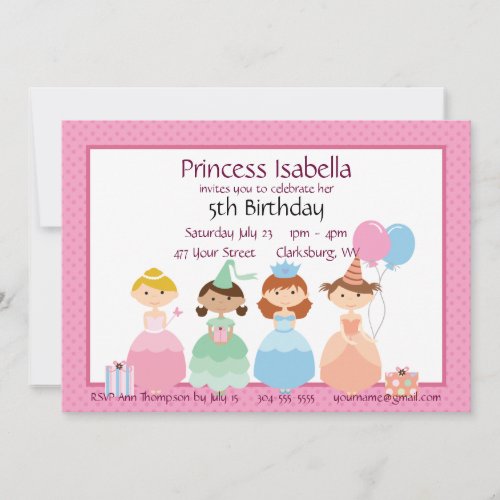 Princess Birthday Invites