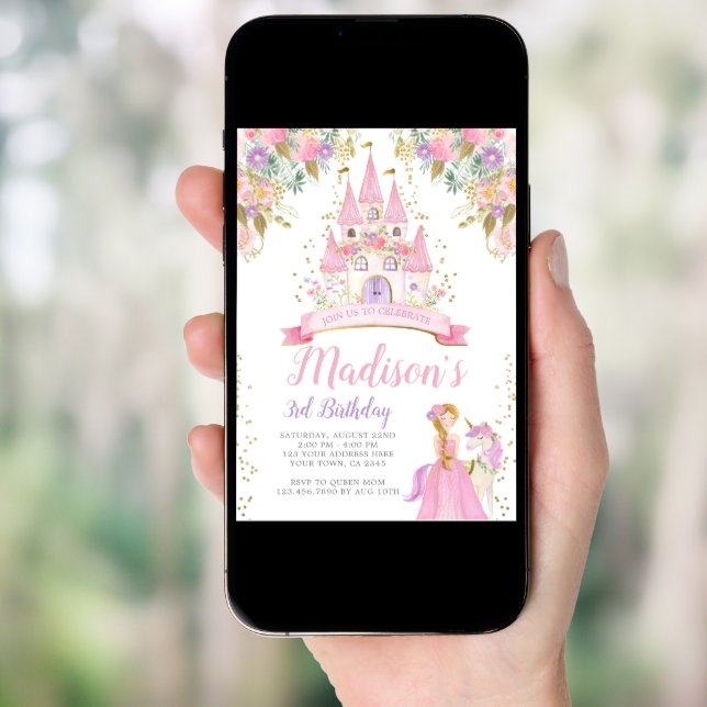 Princess Birthday Invitation (Front Digital)