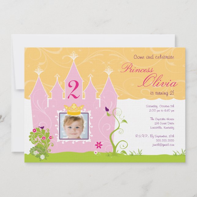 Princess Birthday Invitation (Front)