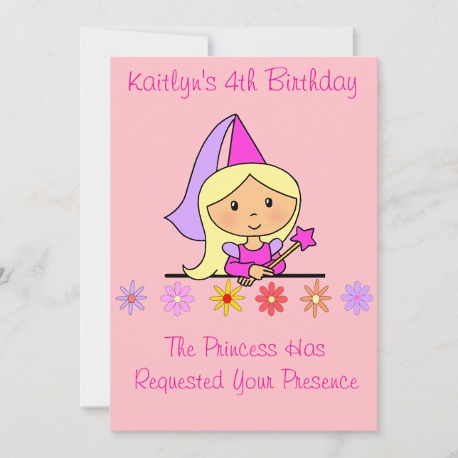 Princess Birthday Invitation (Front)