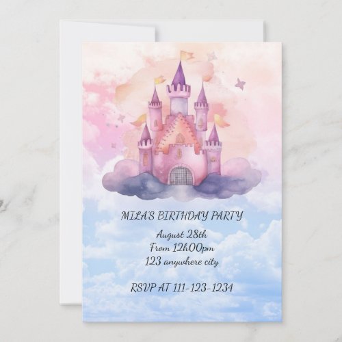 princess birthday invitation