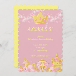 Princess birthday invitation