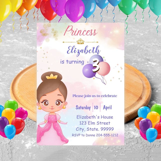  Princess Birthday Invitation for Kids (Creator Uploaded)