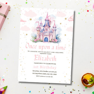 Princess Birthday Invitation Girl 1st Royal Party