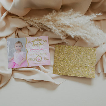 Princess Birthday Invitation Pink & Gold by YourMainEvent at Zazzle