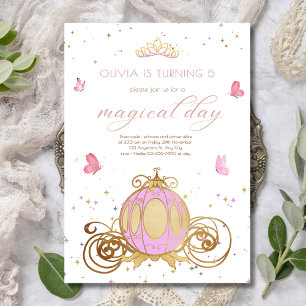 Princess Birthday invitation Princess Carriage