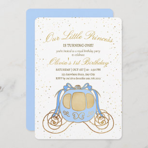 Princess Birthday Invitation, Princess Carriage  Invitation