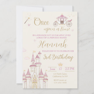 Princess Birthday Invitation Princess Invitation
