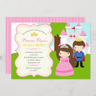 Princess Birthday Invitation (with Prince)