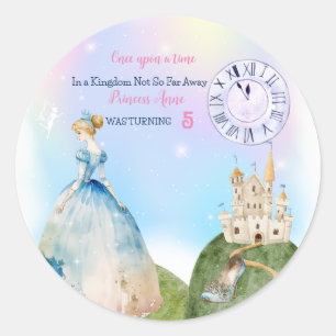 Princess Birthday Kids  Classic Round Sticker