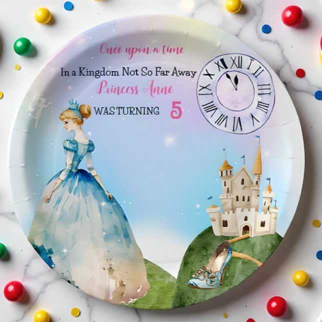 Princess Birthday Kids  Paper Plates (Creator Uploaded)