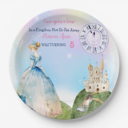 Princess Birthday Kids  Paper Plates