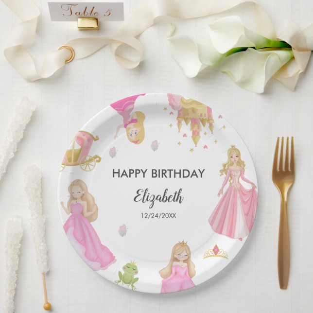 Princess Birthday  Paper Plates (Wedding)
