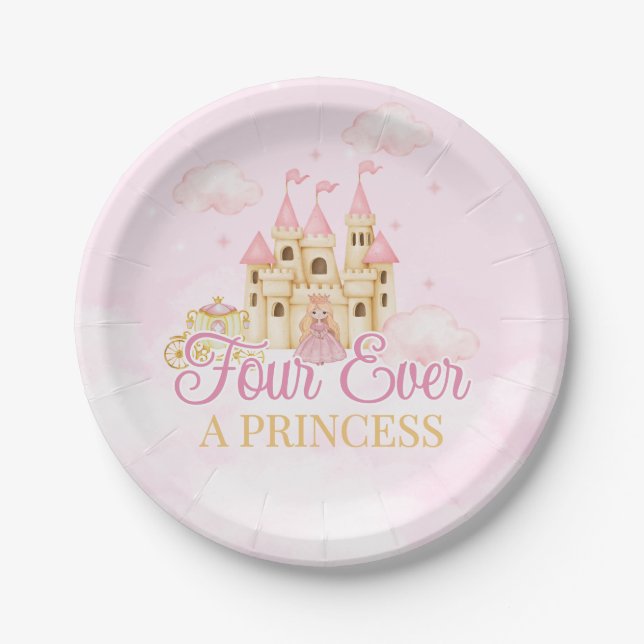 Princess Birthday Paper Plates (Front)