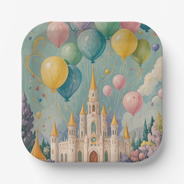 Princess Birthday Paper Plates (Front)