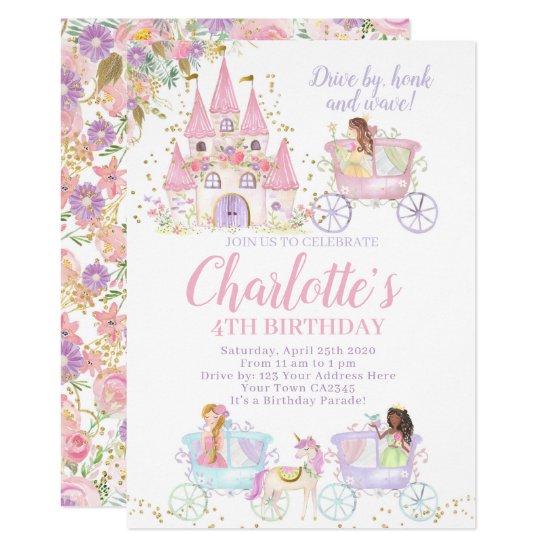 Princess Birthday Parade Invitation