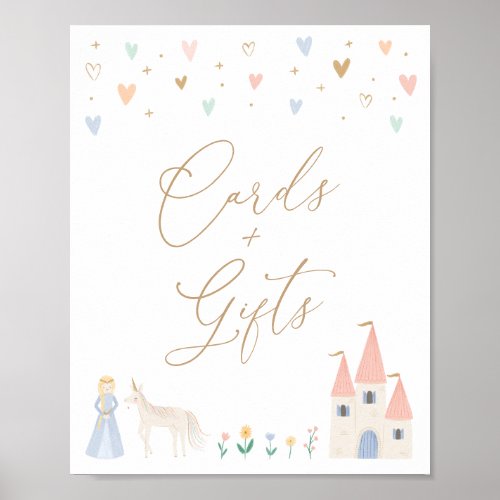 Princess Birthday Party Cards and Gifts Sign