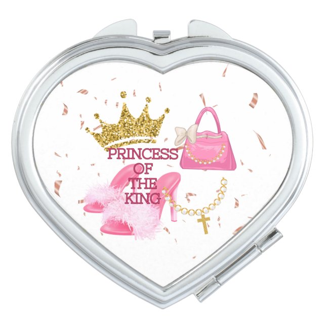 Princess birthday party  compact mirror (Front)