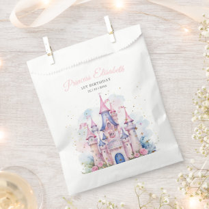 Princess Birthday Party Fairytale Castle Pink Girl Favor Bag