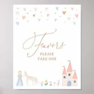 Princess Birthday Party Favors Sign