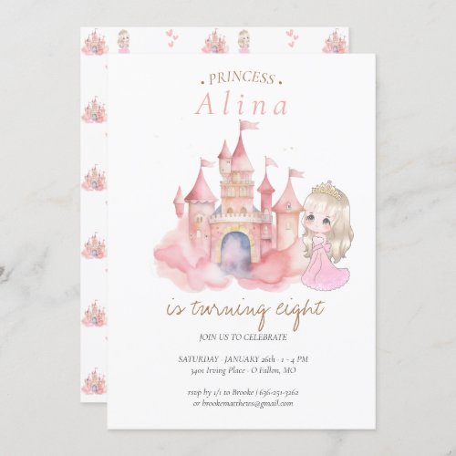 Princess Birthday Party  Invitation