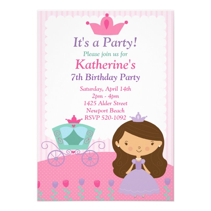 Princess Birthday Party Invitation