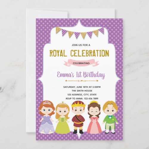 Princess Birthday Party Invitation card