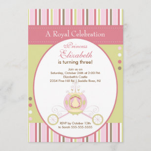 Princess Birthday Party Invitation Elegant Carriag