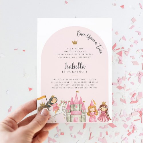 Princess Birthday Party Invitation with Arch