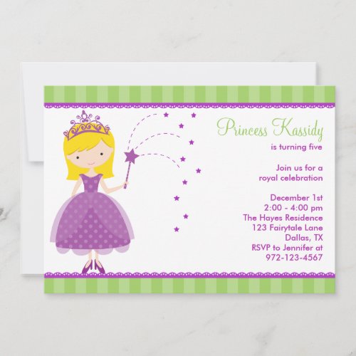 Princess Birthday Party Invitations