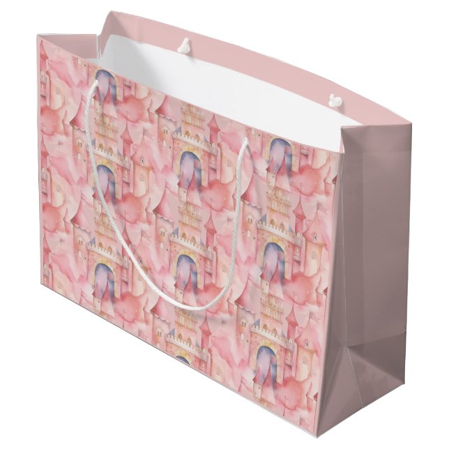 Princess Birthday party Large Gift Bag (Back Angled)