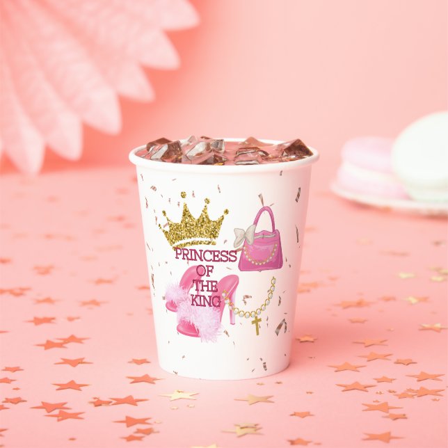 Princess birthday party paper cup (Insitu)