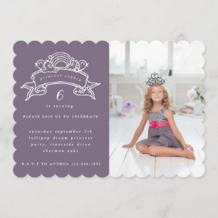 PRINCESS BIRTHDAY PARTY PHOTO INVITATION