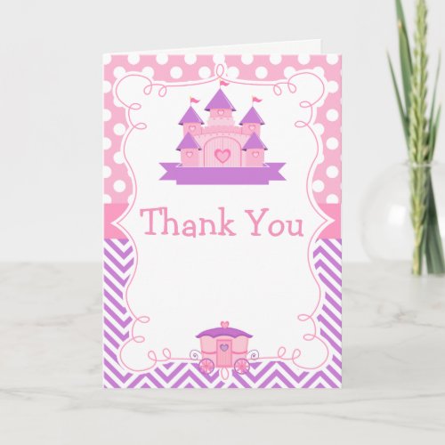 Princess Birthday Party Pink and Purple Card