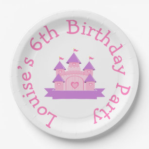 Princess Birthday Party Pink and Purple Paper Plates