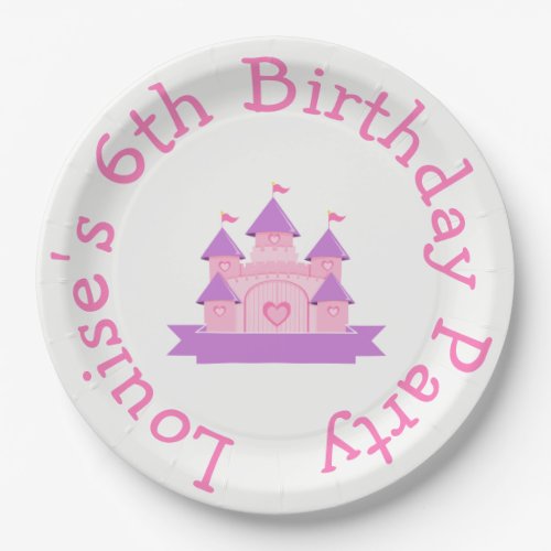 Princess Birthday Party Pink and Purple Paper Plates