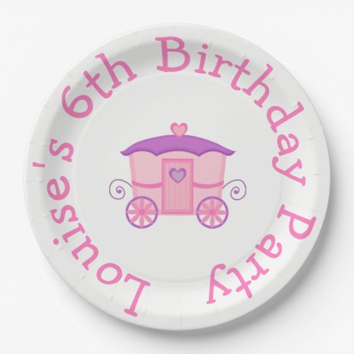 Princess Birthday Party Pink and Purple Paper Plates