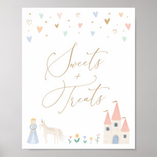 Princess Birthday Party Sweets and Treats Sign