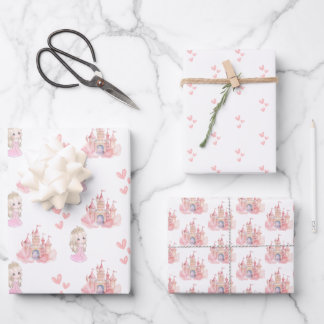 Princess Birthday party Wrapping Paper Sheets