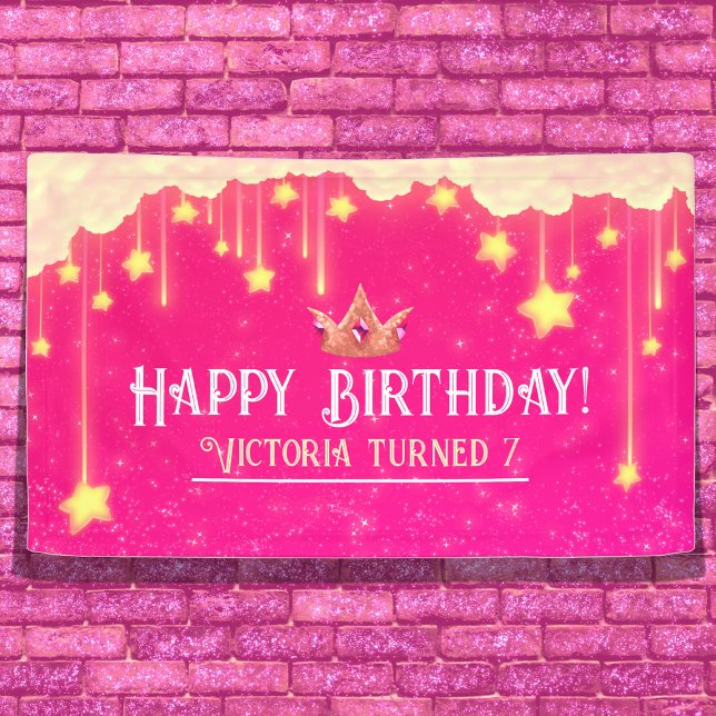 Princess Birthday Pink Banner (Creator Uploaded)