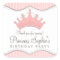 Princess Birthday Pink Crown Favor Sticker