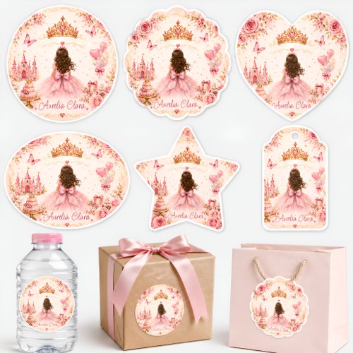 Princess Birthday Square Sticker