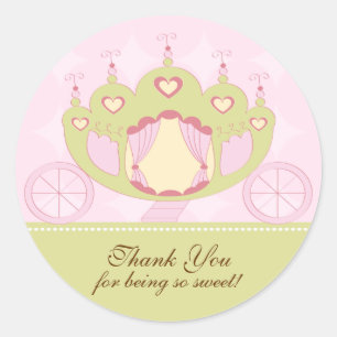 Princess Birthday Sticker Thank You