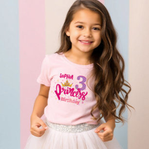 Princess Birthday T-shirt -add your name and age Toddler T-shirt
